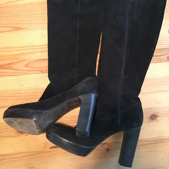 Michael Kors Black suede platform boots - Picture 2 of 7